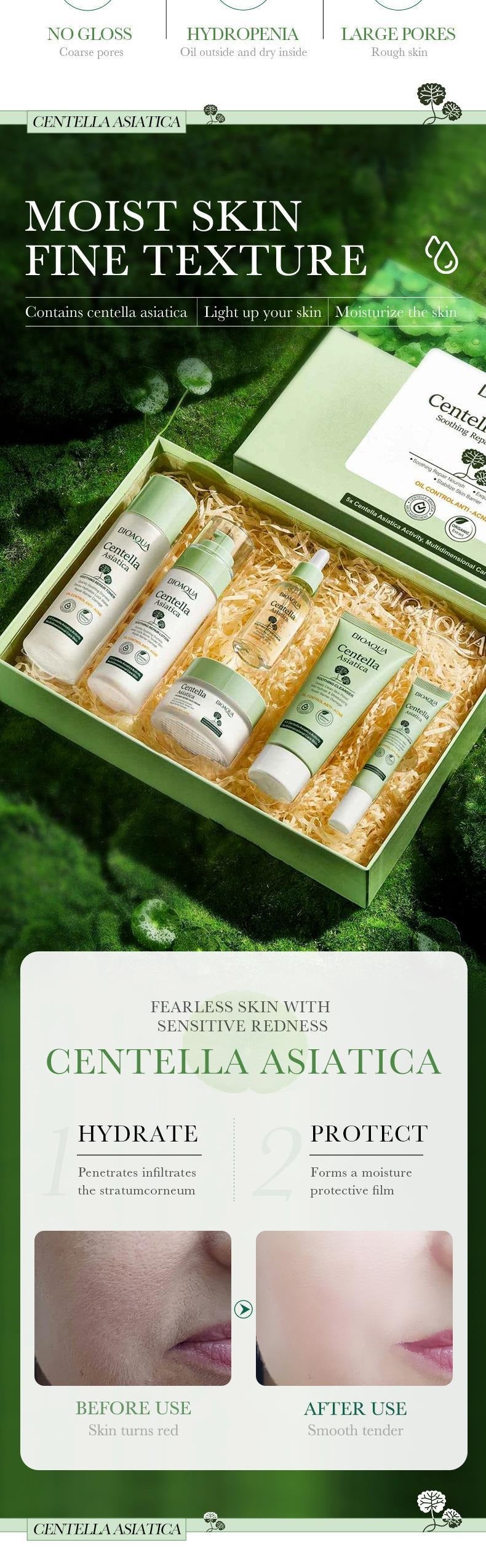 CicaGlow™ - Set de Rutina Facial Completa (6 Piezas)